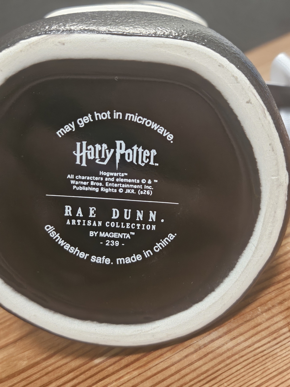 Rae Dunn / Harry Potter Black & Yellow Ceramic Mug - Picture 6 of 7